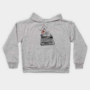 Authors Typewriter Kids Hoodie